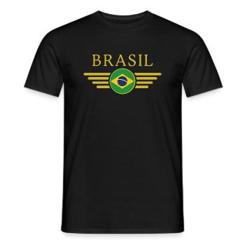 Ich liebe Brasilien, Eleganz Stil Design T-Shirt - Männer T-Shirt - Schwarz - Vorne - AI Model Male 178 light (178cm)