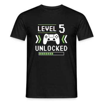 Level 5 freigeschaltet - Männer T-Shirt - Schwarz - Vorne - AI Model Male 178 light (178cm)