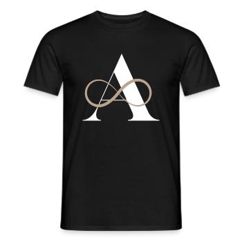 Letter to infinity - Men's T-Shirt - black - Front - AI Model Male 178 light (178cm)