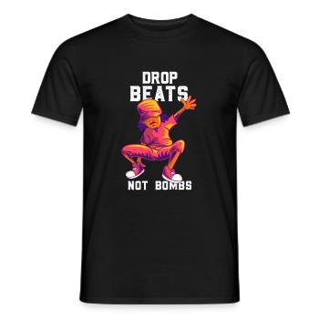 Breakdance breaker hip hop bboy - Men's T-Shirt - black - Front - AI Model Male 178 light (178cm)