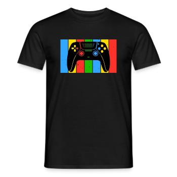 Vintage Retro Gaming Controller - Männer T-Shirt - Schwarz - Vorne - AI Model Male 178 light (178cm)