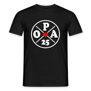 Opa 2025 - Männer T-Shirt - Schwarz - Vorne - AI Model Male 178 light (178cm)