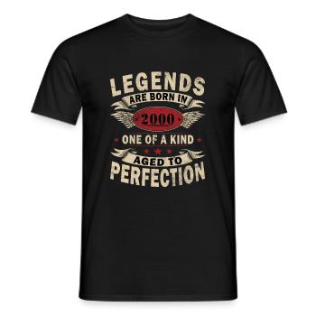 Vintage Legend 2000 Gift of 2000 - Vintage - Men's T-Shirt - black - Front - AI Model Male 178 light (178cm)