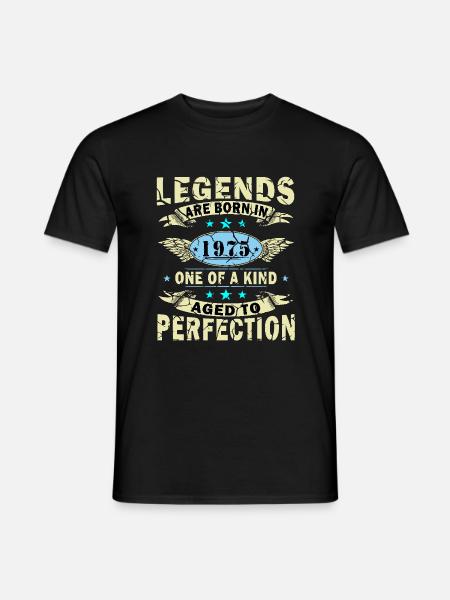 Legende seit 1975 Geboren 1975 Geburtstag 1975 - Männer T-Shirt - Schwarz