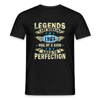 Millésime 1985 Né Millésime 1985 Anniversaire - T-shirt homme - noir - Devant - AI Model Male 178 light (178cm)