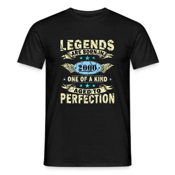 Vintage 2000 retro 2000 vintage 2000 years 2000 - Men's T-Shirt - black - Front - AI Model Male 178 light (178cm)