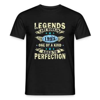 Legend since 1995 Born 1995 Birthday 1995 - Men's T-Shirt - black - Front - AI Model Male 178 light (178cm)
