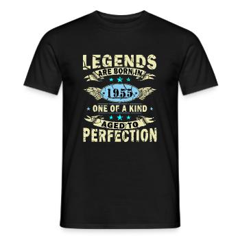 Geboren 1955 Jahrgang 1955 - Männer T-Shirt - Schwarz - Vorne - AI Model Male 178 light (178cm)