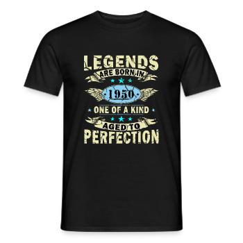 Cadeau d’anniversaire 1950 ' s Millésime 1950 Rétro 1950 - T-shirt homme - noir - Devant - AI Model Male 178 light (178cm)