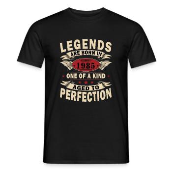 February 1985 Jubilee February 1985 February - Men's T-Shirt - black - Front - AI Model Male 178 light (178cm)