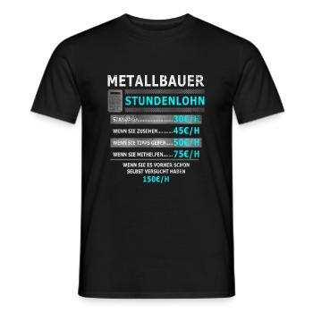 METALLBAUER - Männer T-Shirt - Schwarz - Vorne - AI Model Male 178 light (178cm)