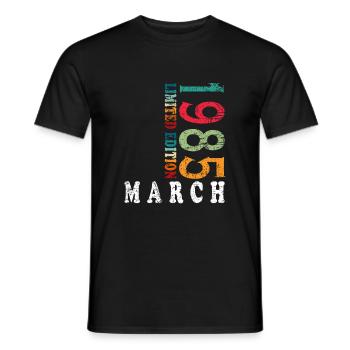 Mars 1985 Anniversaire Mars 1985 Mars - T-shirt homme - noir - Devant - AI Model Male 178 light (178cm)