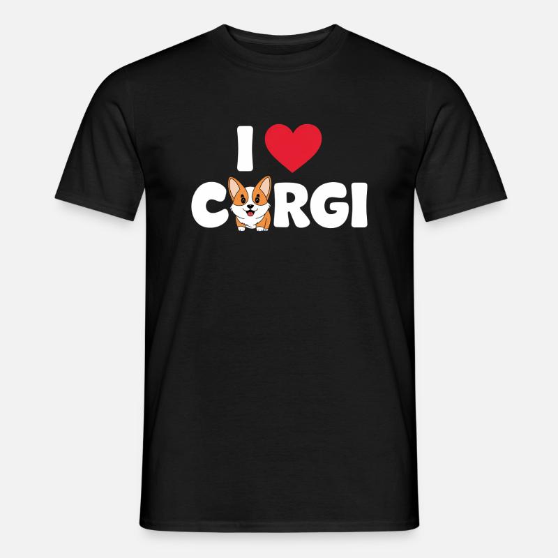 Corgi - Männer T-Shirt - Schwarz