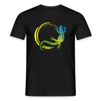 Design Gecko Lizard Sun - Men's T-Shirt - black - Front - AI Model Male 178 light (178cm)
