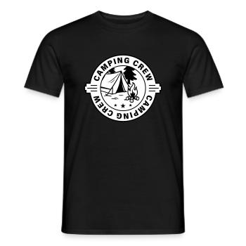 Tentes de camping - T-shirt homme - noir - Devant - AI Model Male 178 light (178cm)