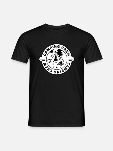Camping Crew Zelten - Männer T-Shirt - Schwarz