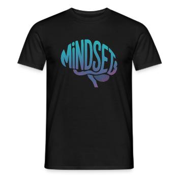 Mindset - Brain Mental Health Logo - Men's T-Shirt - black - Front - AI Model Male 178 light (178cm)