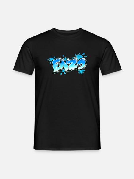 Enzo Style Graffiti - Men's T-Shirt - black