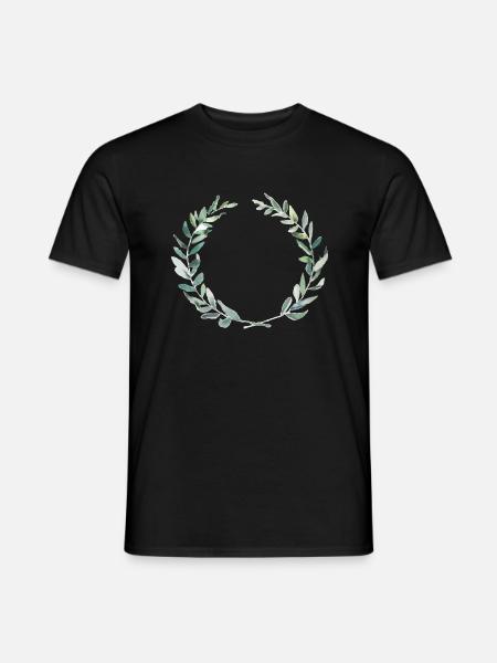Oliven Krone - Männer T-Shirt - Schwarz
