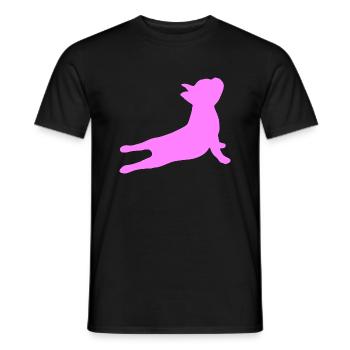 Bouledogue Français 4- Yoga Bouledogue Français - T-shirt homme - noir - Devant - AI Model Male 178 light (178cm)