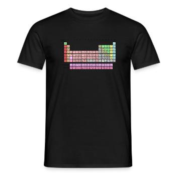 periodic system - Men's T-Shirt - black - Front - AI Model Male 178 light (178cm)