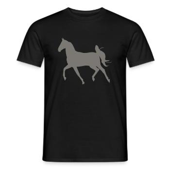 Pferd - Männer T-Shirt - Schwarz - Vorne - AI Model Male 178 light (178cm)