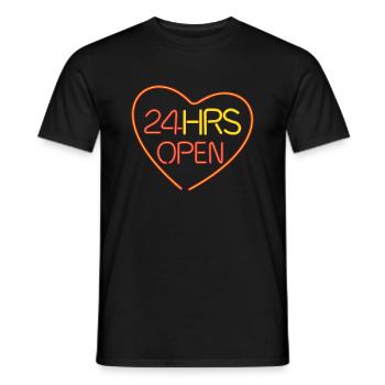open heart - Männer T-Shirt - Schwarz - Vorne - AI Model Male 178 light (178cm)