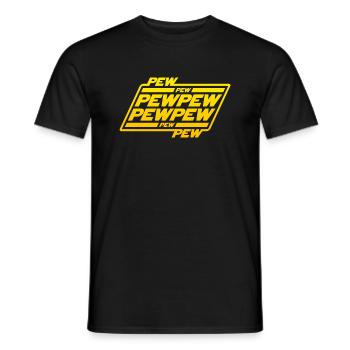 Pew Pew Pew - Männer T-Shirt - Schwarz - Vorne - AI Model Male 178 light (178cm)