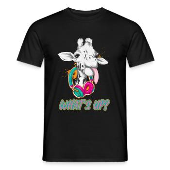 Giraffe - Men's T-Shirt - black - Front - AI Model Male 178 light (178cm)