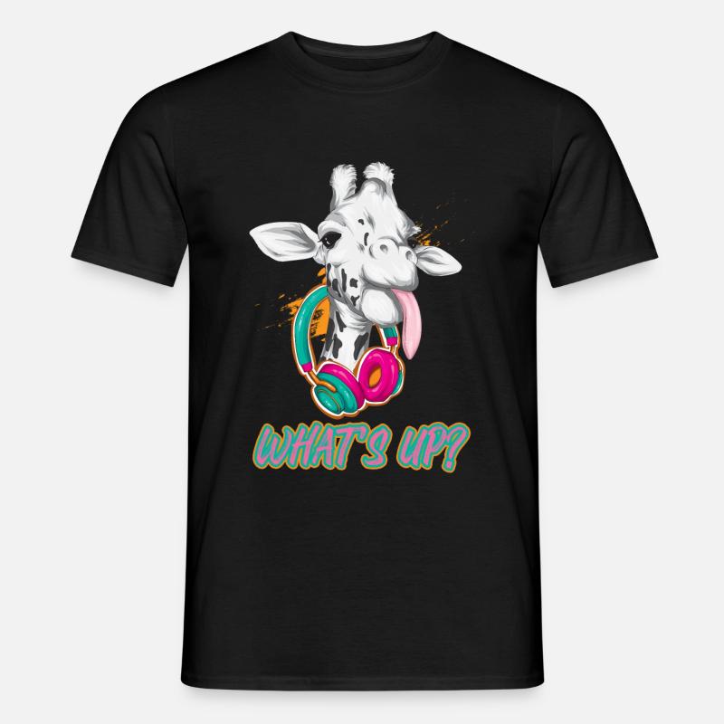 Giraffe - Männer T-Shirt - Schwarz