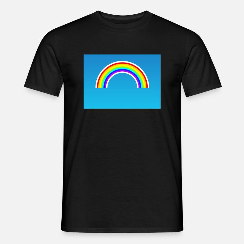Regenbogen - Männer T-Shirt - Schwarz