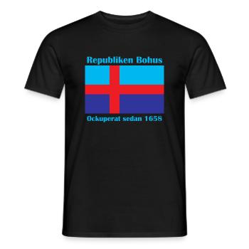 Flagge der Republik Bohus - Männer T-Shirt - Schwarz - Vorne - AI Model Male 178 light (178cm)