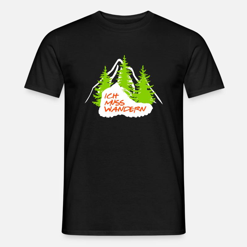 ICH MUSS WANDERN - Männer T-Shirt - Schwarz