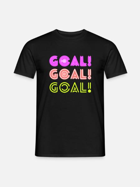 Goal goal goal Design - Männer T-Shirt - Schwarz