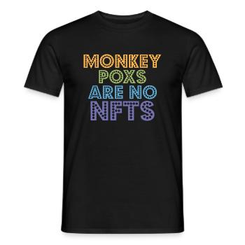 Monkey pox is not NFTs - Men's T-Shirt - black - Front - AI Model Male 178 light (178cm)
