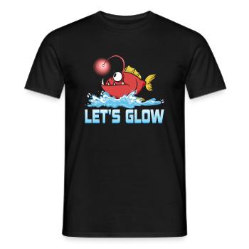 Let's Glow Marine Biology Scientist - Men's T-Shirt - black - Front - AI Model Male 178 light (178cm)