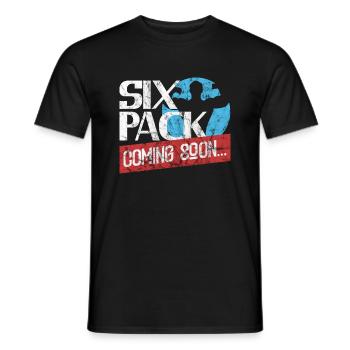 Six Pack à venir 32 - T-shirt homme - noir - Devant - AI Model Male 178 light (178cm)