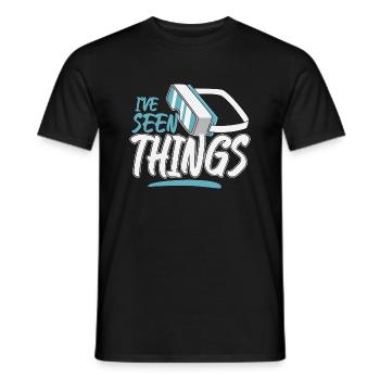Seen Things Virtual Reality VR AR - Men's T-Shirt - black - Front - AI Model Male 178 light (178cm)