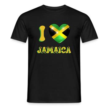 Ich liebe Jamaika - Männer T-Shirt - Schwarz - Vorne - AI Model Male 178 light (178cm)