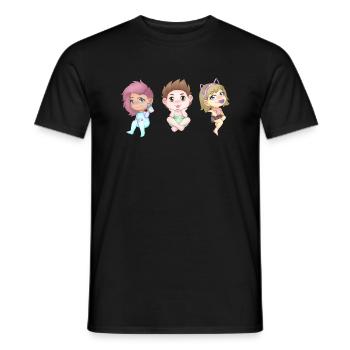Maskottchen Schnitt Gross - Männer T-Shirt - Schwarz - Vorne - AI Model Male 178 light (178cm)