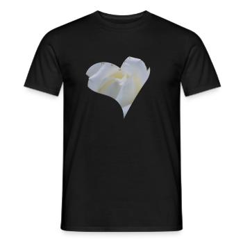 Cœur de Rose Blanche - T-shirt homme - noir - Devant - AI Model Male 178 light (178cm)