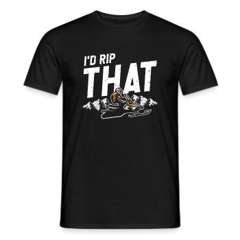 Motoneige et Skidoo Design - T-shirt homme - noir - Devant - AI Model Male 178 light (178cm)