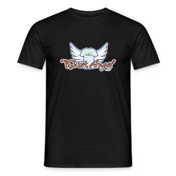 TShirtAngel.de Logo - Männer T-Shirt - Schwarz - Vorne - AI Model Male 178 light (178cm)