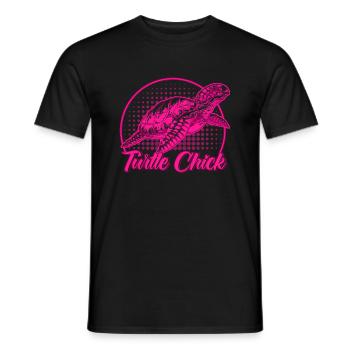 Turtle Lovers Sea Turtles Shieldkr - Men's T-Shirt - black - Front - AI Model Male 178 light (178cm)