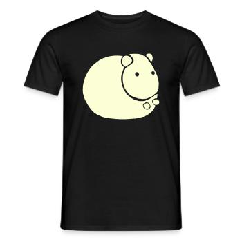 Hamster Cute Animal Rodent Animals Pet Vector 4 - Men's T-Shirt - black - Front - AI Model Male 178 light (178cm)