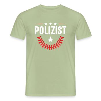 Polizist Beruf - Männer T-Shirt - Sage - Vorne - AI Model Male 178 light (178cm)