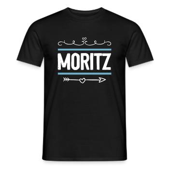 Moritz - T-shirt homme - noir - Devant - AI Model Male 178 light (178cm)