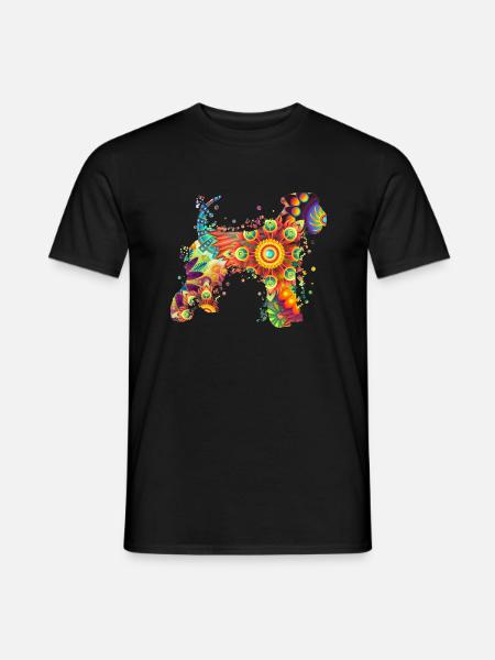 Airdale Terrier Geschenk Hundehalter Hund Design - Männer T-Shirt - Schwarz