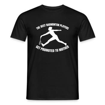 Badminton Mom Mama Federball Mutter Badmintonspiel - Männer T-Shirt - Schwarz - Vorne - AI Model Male 178 light (178cm)