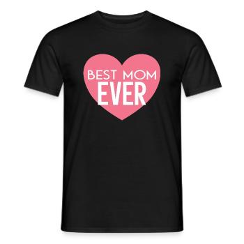 Best Mom Ever - Men's T-Shirt - black - Front - AI Model Male 178 light (178cm)